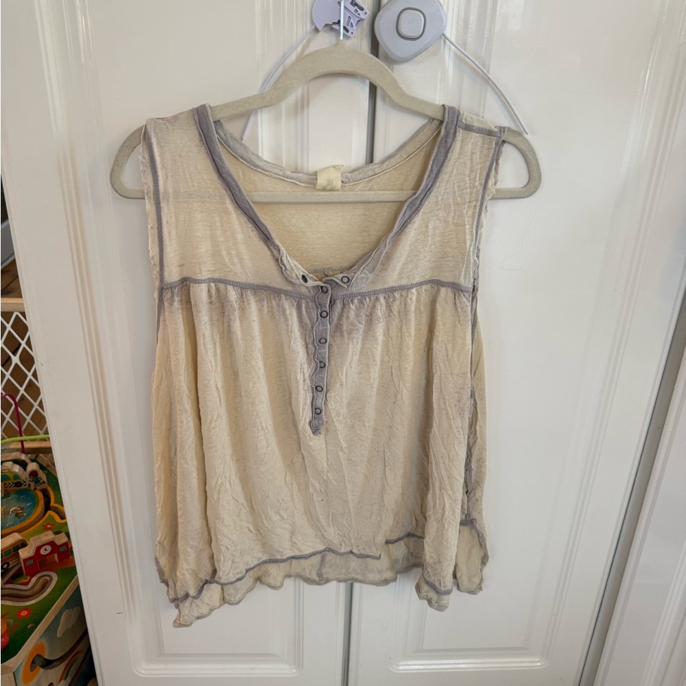 We the Free Women's Cream Sleeveless Top